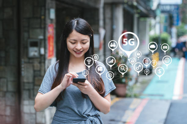 istock Young lady using 5G on her smartphone 1153904847