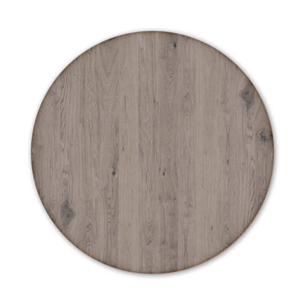istock Round boards for pizza from the wood, 3D illustrations. 1153906898