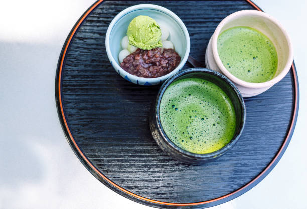 istock Traditional Japanese dessert served with matcha green tea. 1153913643