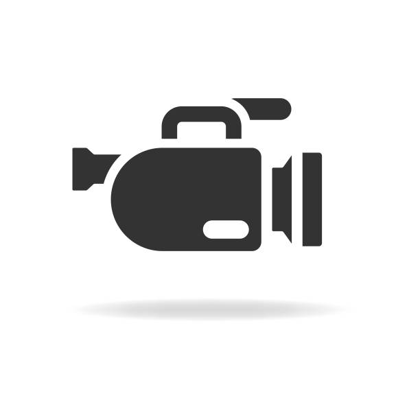 Video Camera Icon. Vector Illustration EPS 10 File. television camera stock illustrations