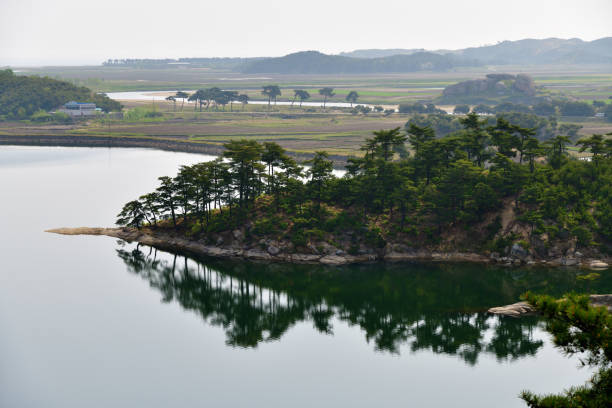 istock Samilpo lake landscape. North Korea 1153917117