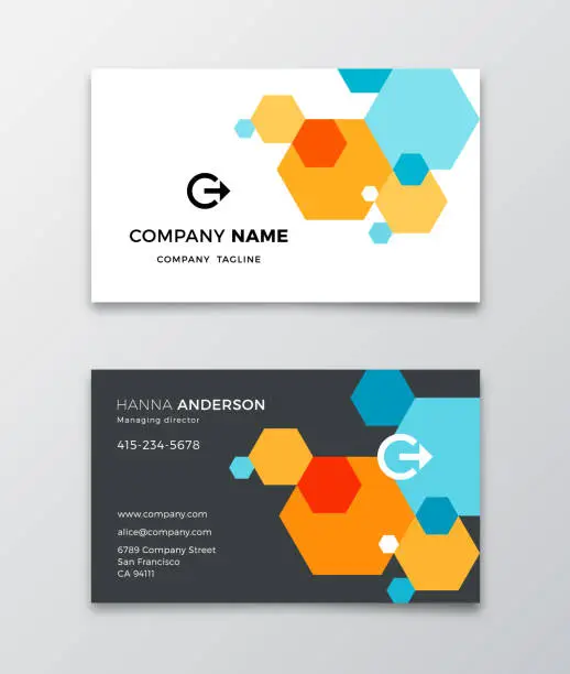 Vector illustration of Business Card Design Template