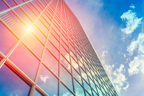 istock Modern glass architecture in the sun 1153918089