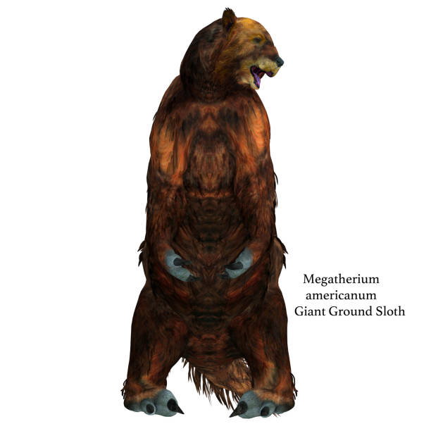 Megatherium Sloth Sitting with Font