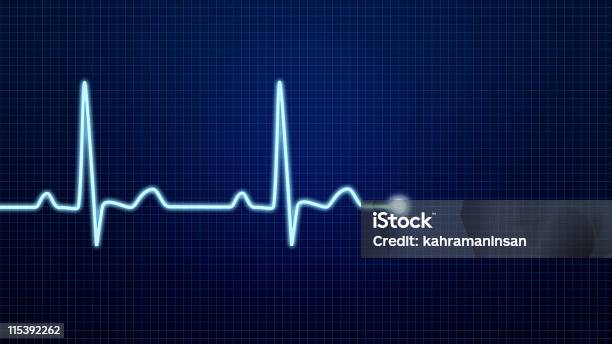 El Ecg Onda Senoidal De Impulsos Foto de stock y más banco de imágenes de Latido cardíaco - Latido cardíaco, Línea recta, Tomando el pulso