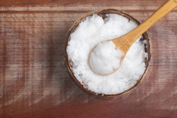 istock Coconut oil in the coconut bowl 1153923343