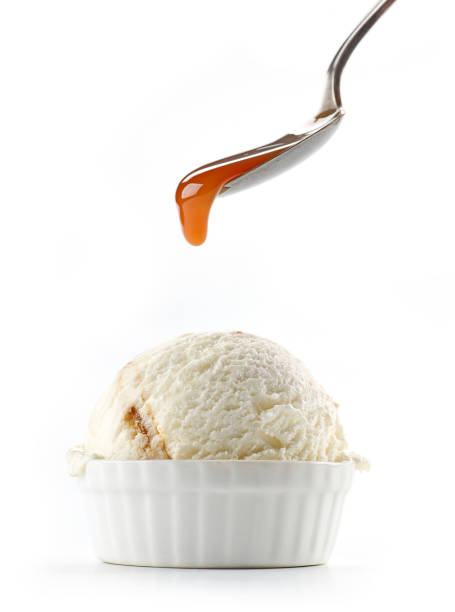 istock ice cream with caramel sauce 1153924452