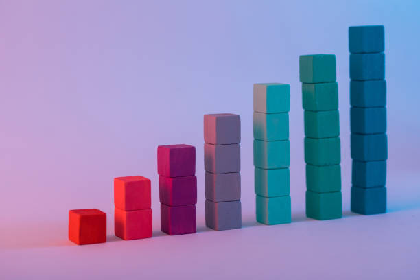 istock Trendy Neon Financial Chart Showing Growth 1153925862