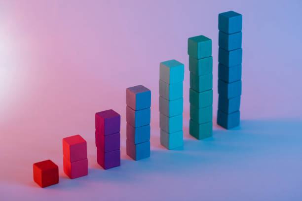 istock Trendy Neon Financial Chart Showing Growth 1153926044