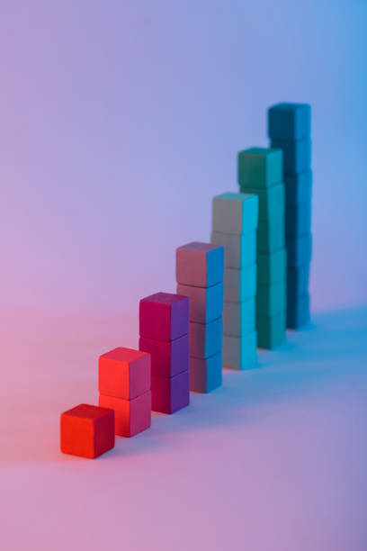 istock Trendy Neon Financial Chart Showing Growth 1153926048