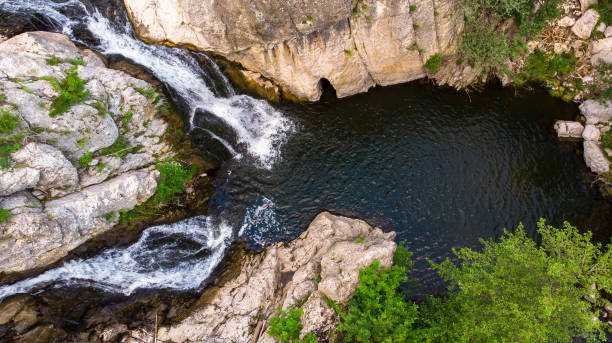 istock Aerial view of waterfall Mokranjske Stene 1153927585