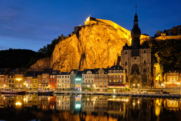 istock Night view of Dinant town, Belgium 1153928403