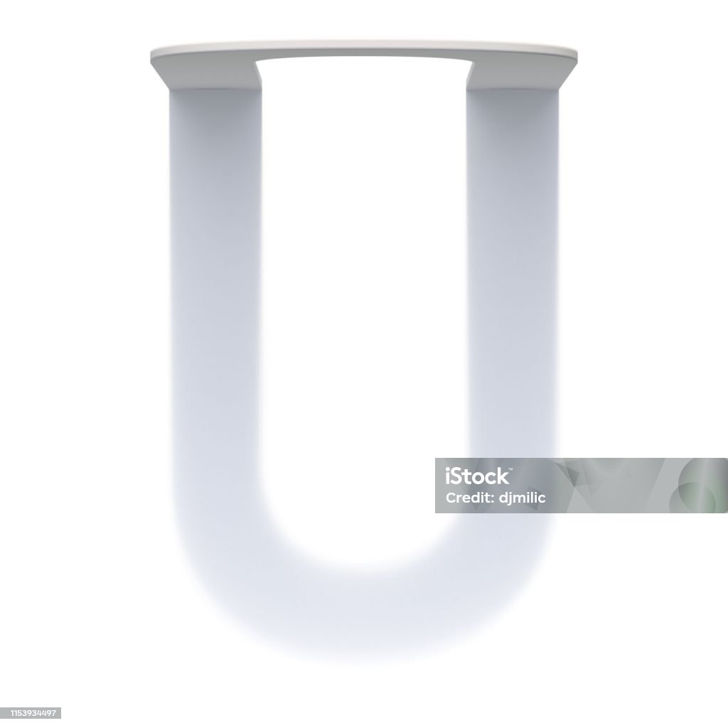 U Shadow Vertical Drop Shadow Font Letter U 3d Stock Photo - Download Image Now ...