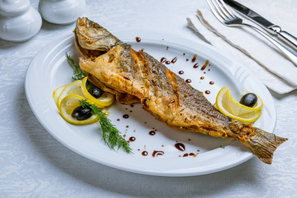 istock Fried sea bass 1153941463