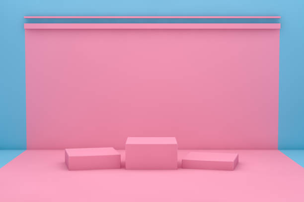 istock Empty photo studio with product stand, podium 1153945687