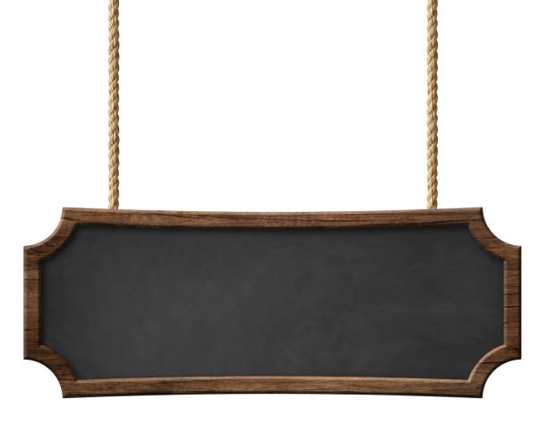 istock Decorative blackboard with dark wooden frame and oblong shape 1153948880
