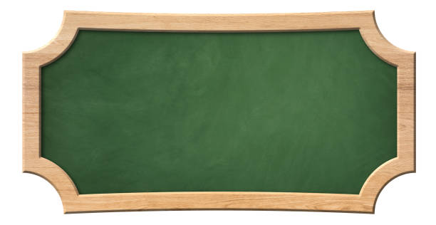 istock Decorative green blackboard with bright wooden frame 1153948936