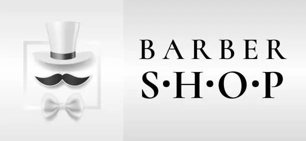 Vector illustration of Gentlemans barber shop emblem