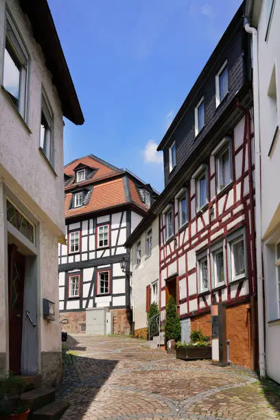 Medieval patrician house in old town of Gelnhausen, Hesse