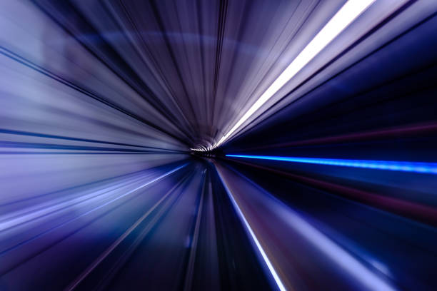 istock Subway tunnel motion speed rail background 1153959182