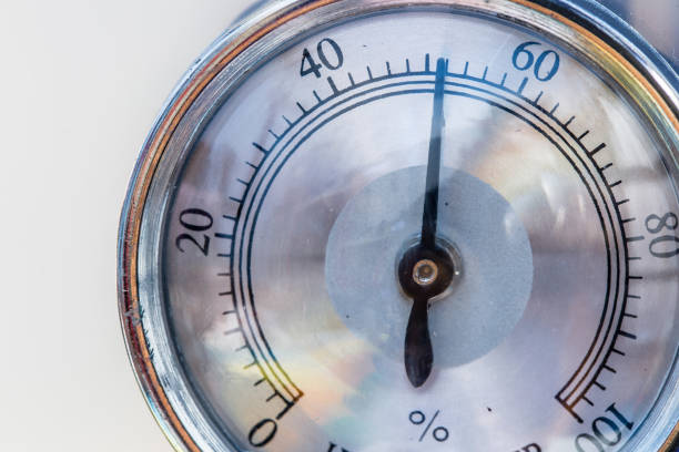 istock vintage style metal hygrometer closeup view 1153959204