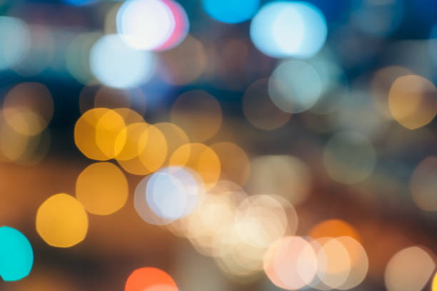 istock Light night city bokeh abstract background 1153965822