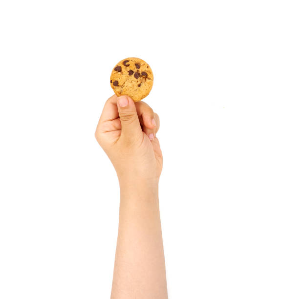 istock Female hand holding Biscuits on a white background 1153972439