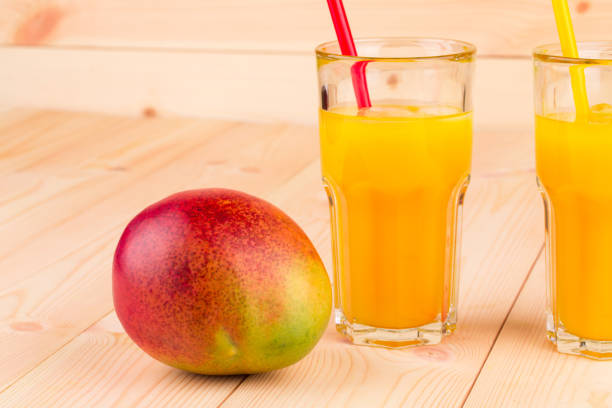 istock Still life of the mango juice and the mango fruit. 1153981453