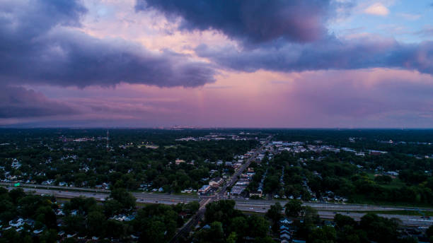istock Clouds after a rainstorm over southeast Michigan 1153985023