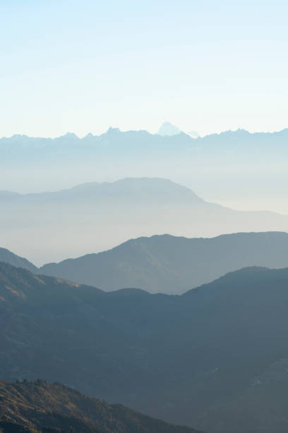 istock Mountain ranges in different color shades 1153990218
