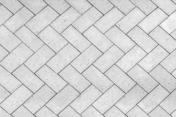 지그재그 패턴 질감 배경 벽돌 타일 바닥 - 청어가시 무늬 뉴스 사진 이미지