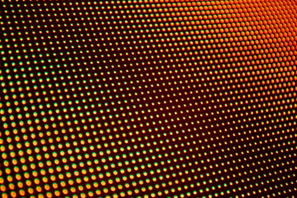 istock Abstract orange yellow digital monitor background 1154001949