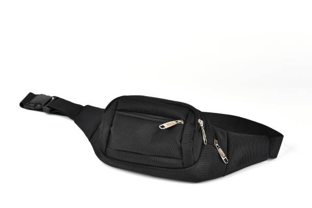 Black Waist Bag isolated on a white background