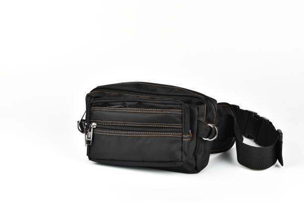 istock Black Waist Bag isolated on a white background 1154002014