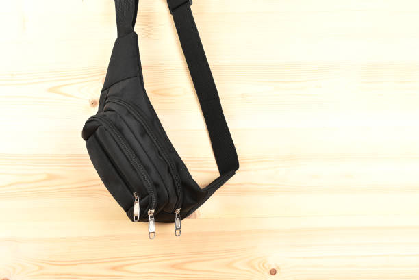Black Waist Bag isolated on a white background