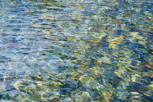 istock Abstract rippled water transparent stone background 1154002238