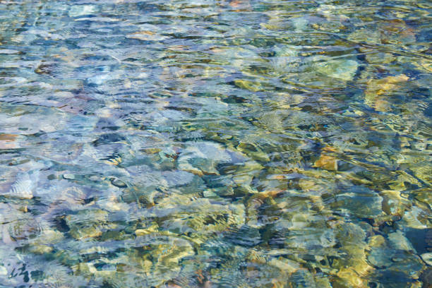 istock Abstract rippled water transparent stone background 1154002405