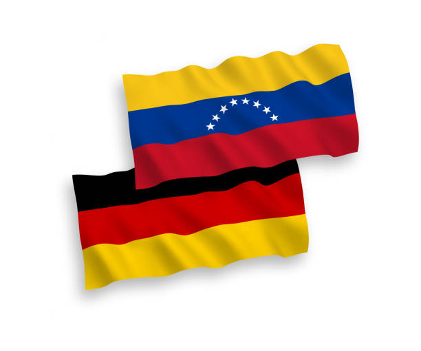 istock Flags of Venezuela and Germany on a white background 1154004076