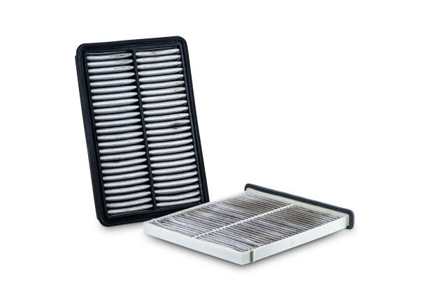 istock dirty air filter for car, automotive spare part in plastic case 1154004097