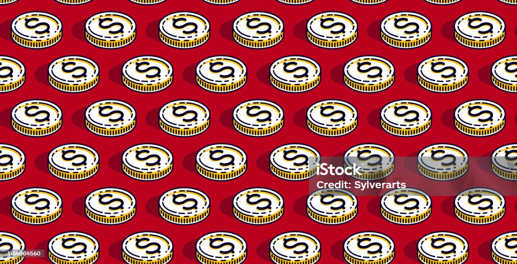 Money Coins Seamless Background Backdrop For Financial Business Website Or  Economical Theme Ads And Information 3d Cash Vector Wallpaper Or Web Site  Background Stock Illustration - Download Image Now - iStock