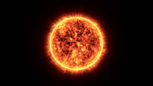 istock Sun Virtual Realistic Glowing Bright In Nebula Cloud And Stars Surrounded. 1154009108