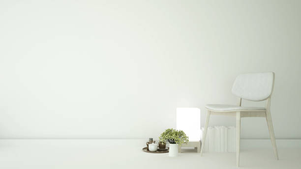 istock White living room in home or apartment on interior design minimal style - 3D Rendering 1154009160