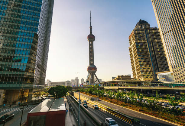 istock business district in Shanghai pudong with television tower 1154010148