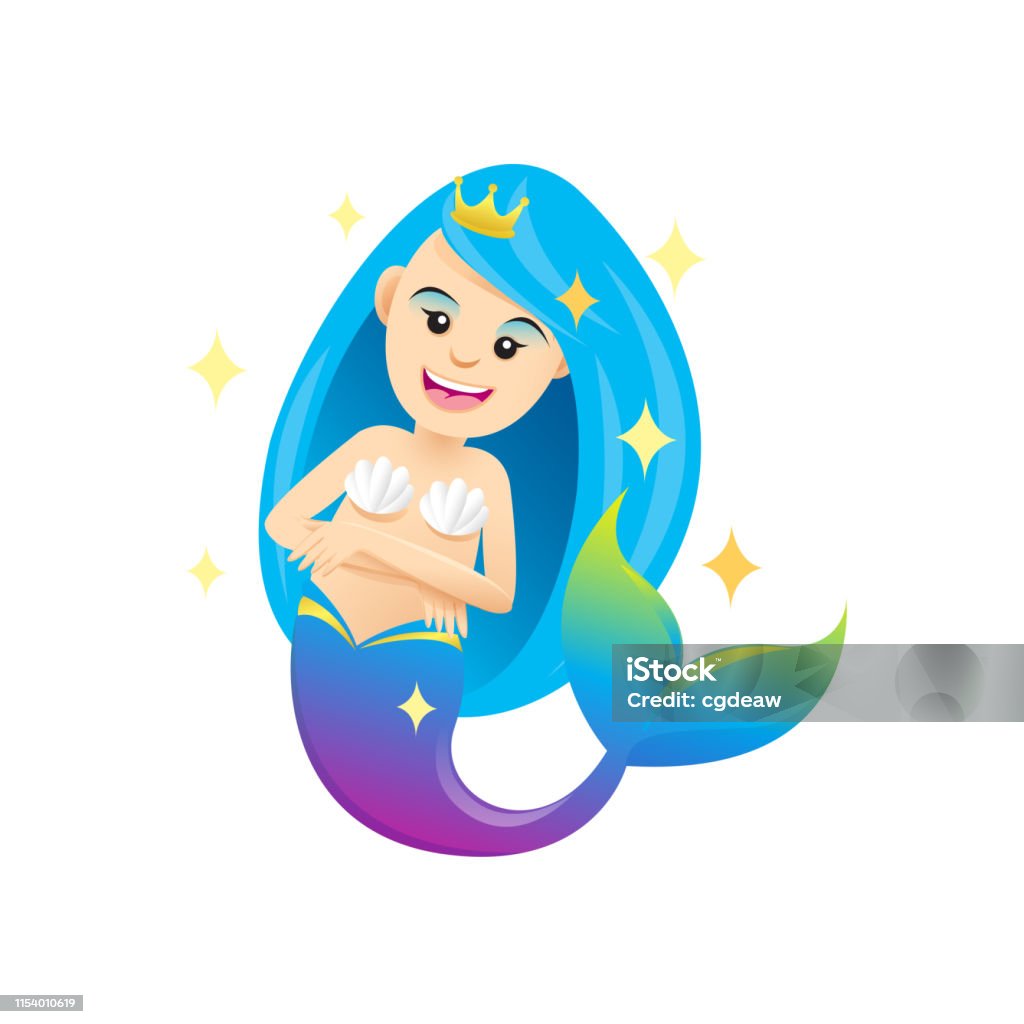 Mermaid Cartoon Character Cute Isolated On White Background Beautiful Mermaid  Cartoon Characters Cute Clip Art Mermaid Blue Lovely And Funny Clipart  Mermaid Mascot Cartoon Purple Blue Stock Illustration - Download Image Now -