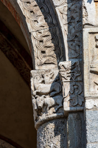 istock Saint Ambrogio Basilica Milan Italy - Column and capital 1154013295