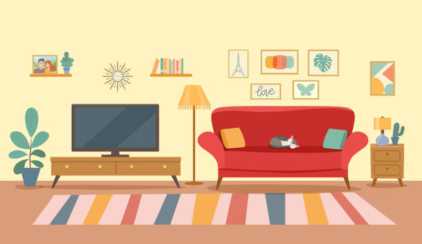 940+ Cat Sleeping On Couch Stock Illustrations, Royalty-Free Vector ...