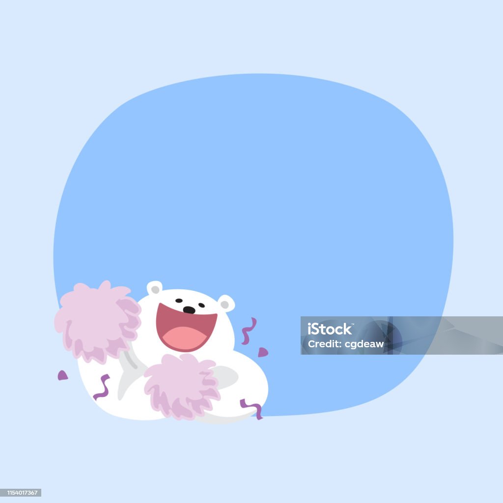 Trắng Gấu Hoạt Hình Nhân Vật Dễ Thương Trên Nền Màu Pastel Màu ...