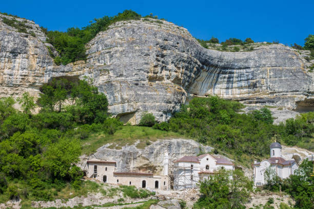 istock Crimea, Bakhchsarai district, Holy Assumption Monastery in the Rock 1154021687