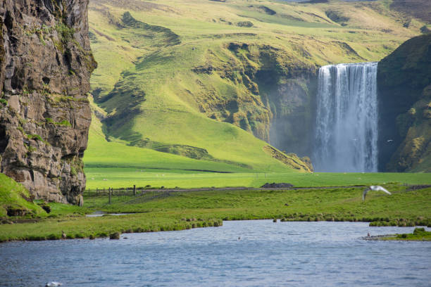 istock Skogafoss waterfall in Iceland 1154022761