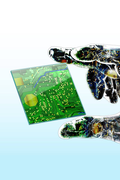 istock A cyborg with an electronic chip or a robot hand 1154031929